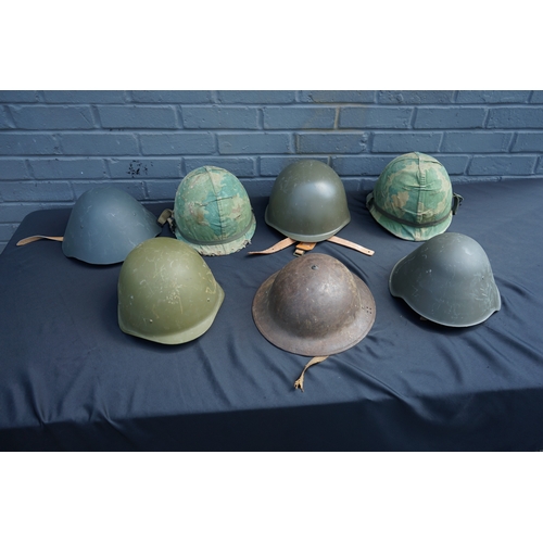 2 - Collection of Various Military Helmets