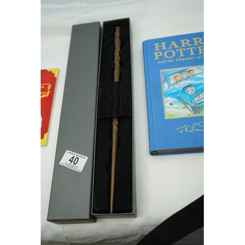 40 - Mint & Packaged Harry Potter Lot: Hermione Grangers Wand, Chamber of Secrets Deluxe Edition & Fantas... 