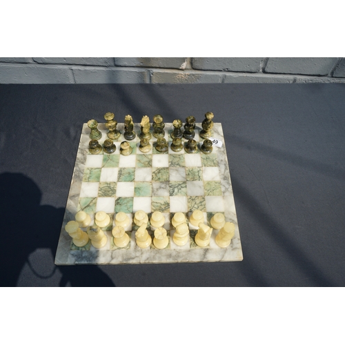 49 - Vintage Marble Chess Set