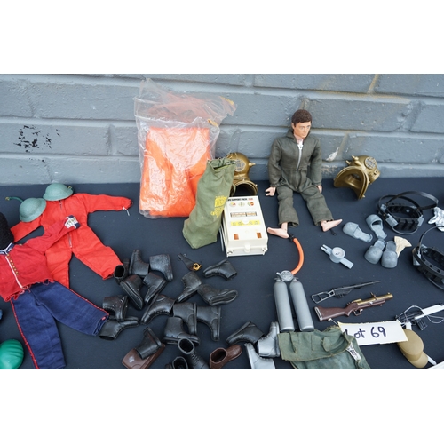 69 - Good Lot of Vintage Action Man including Figure, Accessories etc