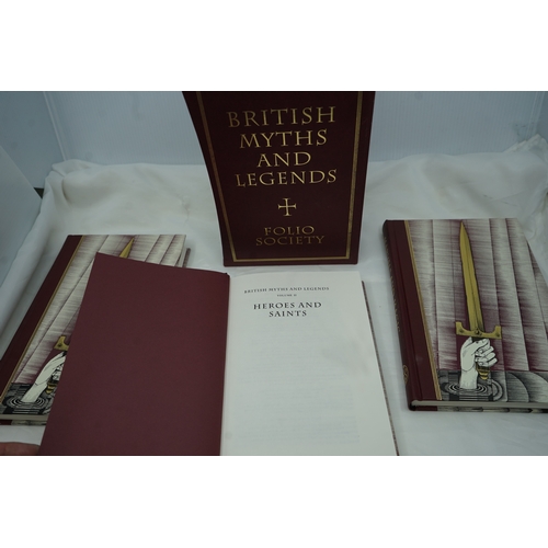 13 - Folio Society Book in Slip Case: British Myths and Legends (3 Volumes)