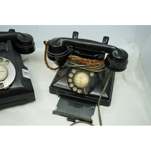 15 - Two Vintage GPO Bakelite Telephones