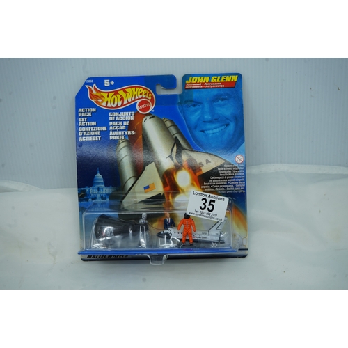 35 - Mint & Boxed Hot Wheels Action Pack : John Glenn Astronaut