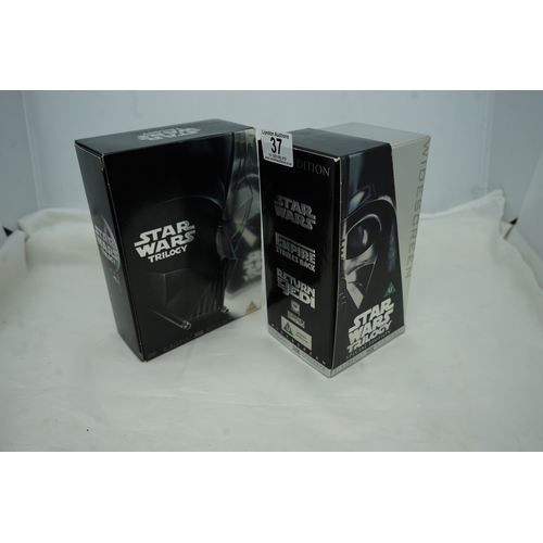 37 - Pair of Limited Edition Star Wars VHS/DVD Boxsets