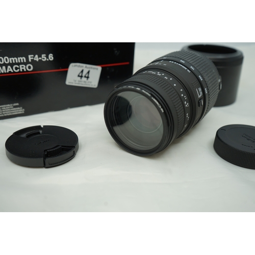 44 - Sigma 70-300mm F4-5.6 DG Macro Camera Lens Boxed