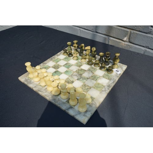 49 - Vintage Marble Chess Set