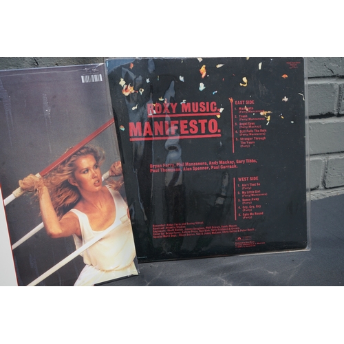 53 - Vinyl Records: Roxy Music incl New and Sealed Flesh & Blood Album, 2 Copies of Manifesto