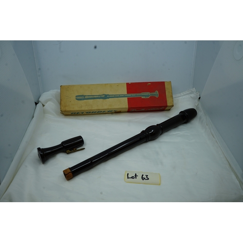 63 - Vintage Boxed DOLMETSCH Tenor Recorder