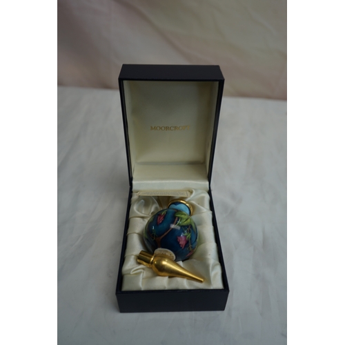 90 - Moorcroft Enamelled Perfume Bottle in Original Box