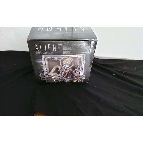 1200 - Mint and Boxed Ltd Edition Aliens Wall Sculpture