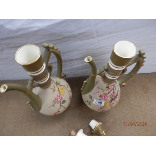 999 - Pair of Victorian Lidded Ewers 40cm