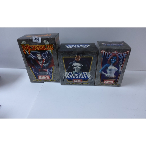 1397 - 3 Mint & Boxed Marvel Mini-Busts 