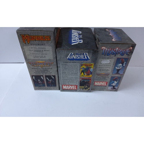 1397 - 3 Mint & Boxed Marvel Mini-Busts 