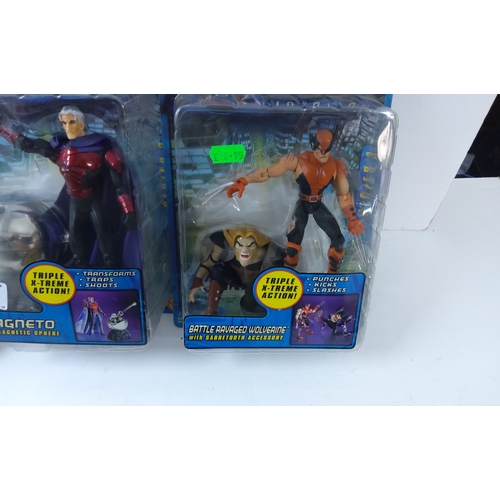 1424 - 3 Mint & Packaged Marvel X-Men:Evolution Figures 