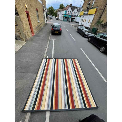 1427 - Very Good Quality Contemporary Striped Rug in the Style of Paul Smith 300cm x 280cm