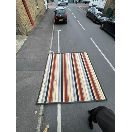 1427 - Very Good Quality Contemporary Striped Rug in the Style of Paul Smith 300cm x 280cm