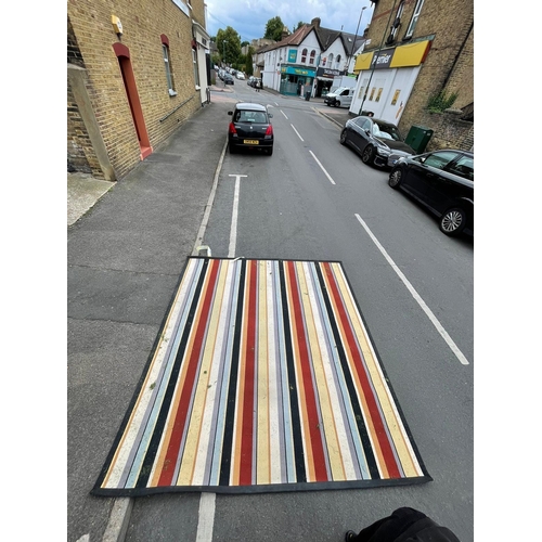 1427 - Very Good Quality Contemporary Striped Rug in the Style of Paul Smith 300cm x 280cm