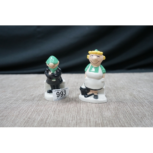 993 - Wade:Novelty Pair of Andy Capp Figural Salt/Pepper