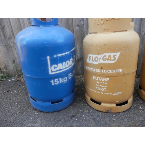 1443 - Lot of 4 Gas Bottles-Empty/Part Contents