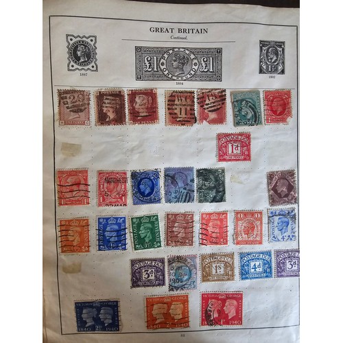 18A - Stamp album containing a very large qty of vintage world stamps - Approx 220 pages in album