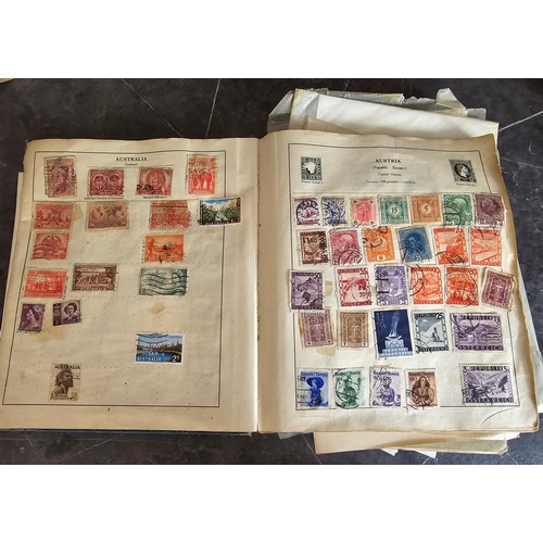 18A - Stamp album containing a very large qty of vintage world stamps - Approx 220 pages in album