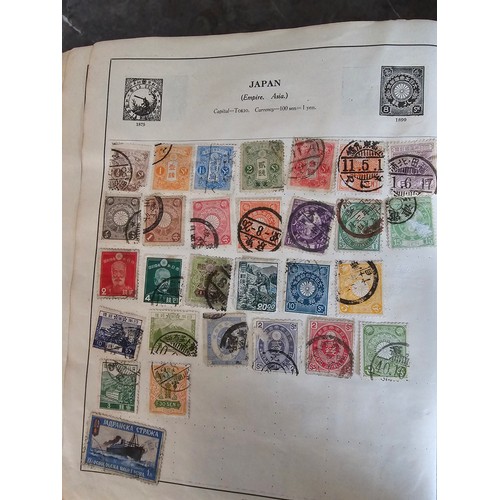 18A - Stamp album containing a very large qty of vintage world stamps - Approx 220 pages in album