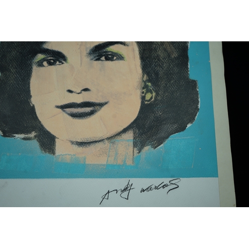 21 - Andy Warhol: Jackie Kennedy. Signed Ltd Edition Screenprint on Paper (31.5cm x 44.5cm) Numbered and ... 