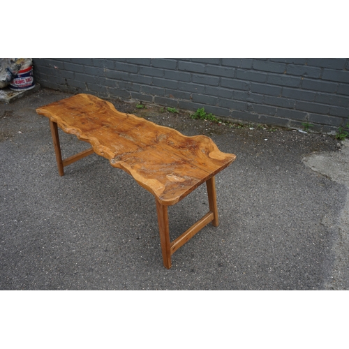 29 - Vintage Live Edge Folding Bench/Coffee Table ( 110cm x 30cm)