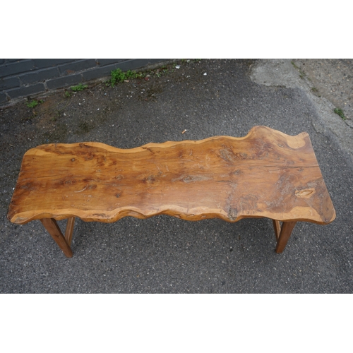 29 - Vintage Live Edge Folding Bench/Coffee Table ( 110cm x 30cm)