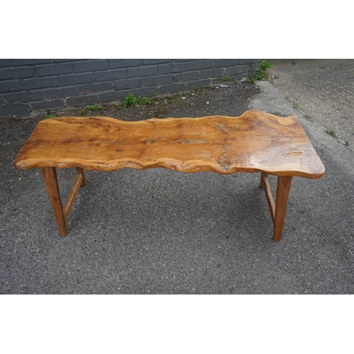 29 - Vintage Live Edge Folding Bench/Coffee Table ( 110cm x 30cm)