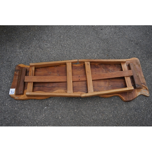 29 - Vintage Live Edge Folding Bench/Coffee Table ( 110cm x 30cm)