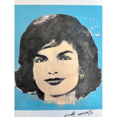 21 - Andy Warhol: Jackie Kennedy. Signed Ltd Edition Screenprint on Paper (31.5cm x 44.5cm) Numbered and ... 