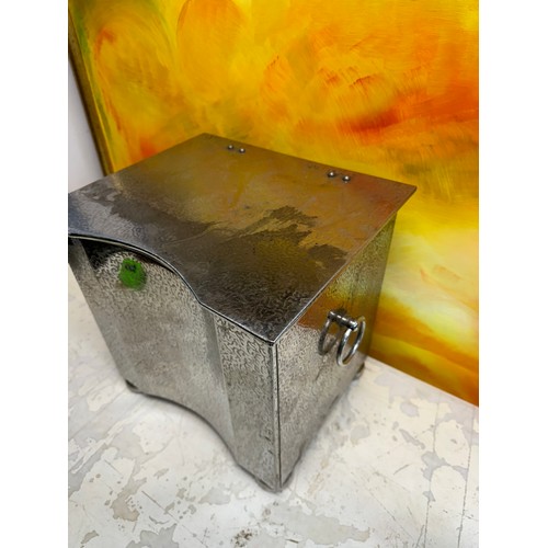 1454 - Art Deco Chrome Coal Scuttle with Liner