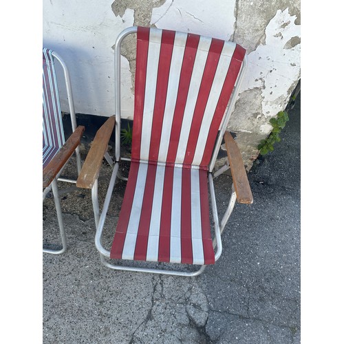 1006 - Pair of Vintage Folding Garden/Beach Loungers