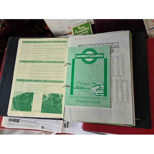 34A - Files containing Transport paperwork etc plus various other public transport / British Rail / Bus it... 