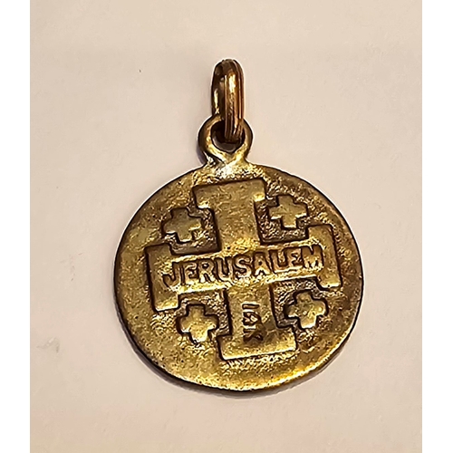 72 - Small religious medal marked 14k