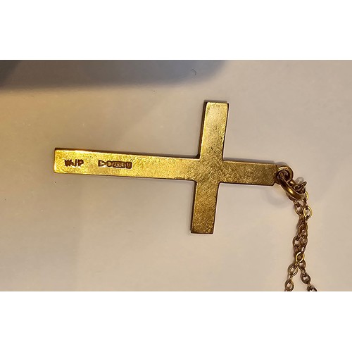 70 - 9ct Gold Crucifix & Necklace