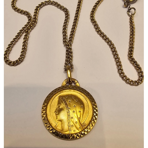 74 - Vintage French Virgin Mary Pendant