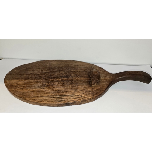 90 - Robert 'Mouseman' Thompson oval cheeseboard - 1938