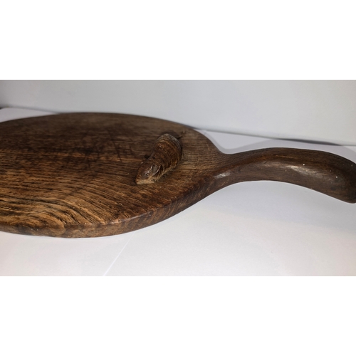 90 - Robert 'Mouseman' Thompson oval cheeseboard - 1938