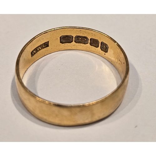 93 - 22ct Gold Wedding Band Ring