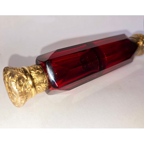 80A - Antique double ended scent bottle