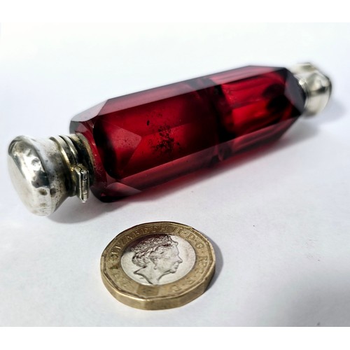 80B - Antique double ended scent bottle