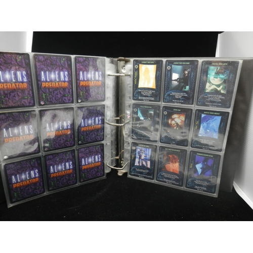 24 - Collectors Cards: A Binder to Contain a Complete Premiere Set of Aliens vs Predator CCG (1997) 364 C... 