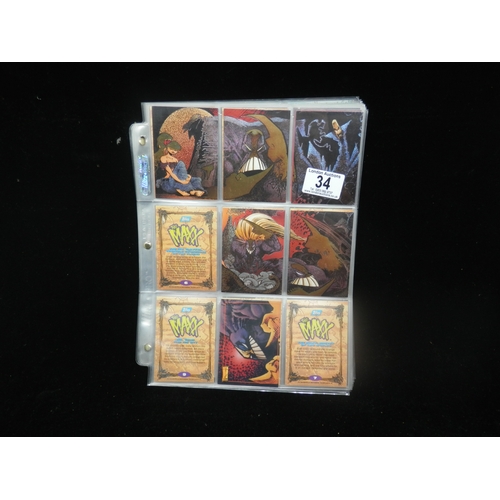 34 - Collectors Cards: Topps The Maxx by Sam Keith Full Set of 90 Cards