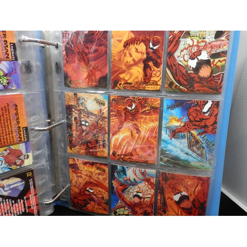 39 - Collectors Cards: Fleer Ultra Spiderman Complete Set of 150 Base Cards, 6/10 Clearchrome Cards, 5/6 ... 