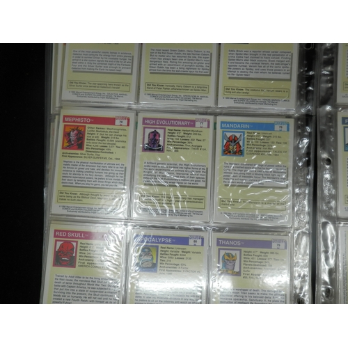 42 - Collectors Cards: 1990s Marvel Comics Super Heroes Complete Set of 162 Cards plus all 5 Holo Cards