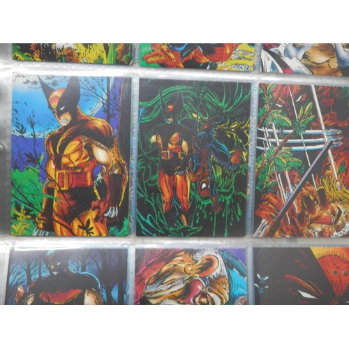 46 - Collectors Cards: Complete Set of McFarlane Era Spiderman Cards including the 6 Holo Cards