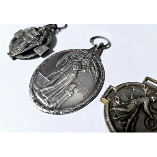 75A - 3x vintage Silver Masonic medals