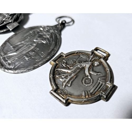 75A - 3x vintage Silver Masonic medals